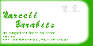 marcell barabits business card